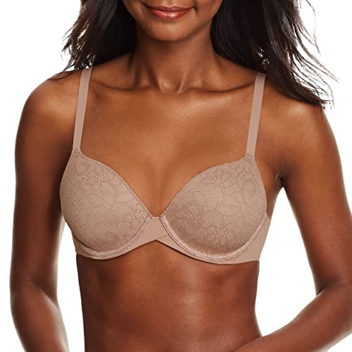 Maidenform Damen One Fab Fit Bügel-BH Demi T-Shirt BH Convertible BHS für Frauen, Abendblush/Sandshell, 70A