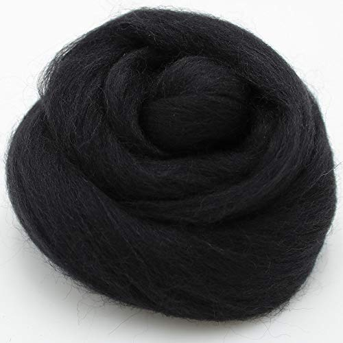 mjolda Filzwolle 20gr. Merinowolle/Märchenwolle zum Trockenfilzen und Nassfilzen (schwarz)