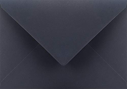 Netuno 500 large dark blue coloured envelopes DIN C5 162x229mm 6.37x9.01 inches 115gsm Sirio Color Dark Blu gummed pointed flap no window for wedding invitations Christmas birthday greeting cards RSVP