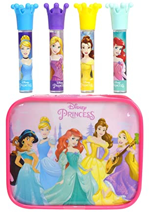 Disney Princess Lipgloss-Set 4-teilig mit Kleiner Beauty-Tasche