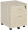 Vinsetto 2-Drawer Locking Office Filing Cabinet w/ 5 Wheels Rolling Storage Hanging A4 Cupboard Home Organisation, Oak Wood Grain