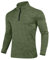 KEFITEVD Fleece Shirt Herren Ski Pullover Herren Langarm 1/4 Zip Winter Fleece Pullover Outdoor Oberteil Running Training Shirt Sport Männer Warm Langarmshirt Dunkeloliv 2XL