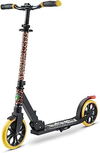 SereneLife Roller, Cityroller, Scooter, Tretroller, Big Wheel Scooter, Kickscooter- klappbar & Höhenverstellbar, Roller Erwachsene- & Kinder, Trotinet- mit Vorderfederung & Hinterradbremse, bis 100Kg