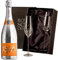 Veuve Clicquot Rich Champagne with 2 Royal Scot Diamante Flutes 75cl 12% abv