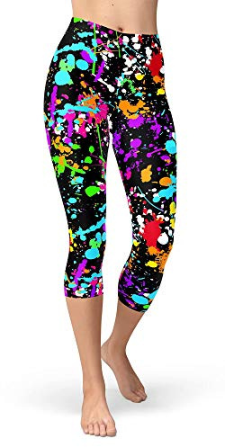 sissycos Women's Artistic 80s Printed Cropped Leggings