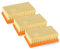 IWILCS Filtro a Pieghe Piatte per Karcher 3 pezzi,Filtro Plissettato Piatto per aspirapolveri Kärcher Flat-Pleated MV 4-5 - 6,WD4-5 - 6 P Premium
