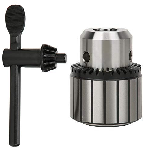 Drill Chuck, Chuck Wrench, 0.6-20mm Drill Chuck Heavy Duty Steel High Accuracy with Chuck Wrench for Electric Power Tool(1-16mm)