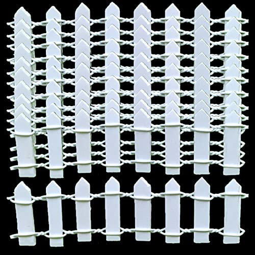 10 Pezzi Mini Recinzione in Legno Staccionata Recinzione da Giardino Fatata in Miniatura Recinzione per Paesaggi Bianca da 10 cm Decorazione da Giardino DIY per Giardini in Miniatura in Vaso