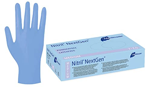 docdorado - Nitril Einweghandschuh | Einmalhandschuhe | Nitrilhandschuhe | Puderfrei | Latexfrei | 100 Stück (XL, Blau)