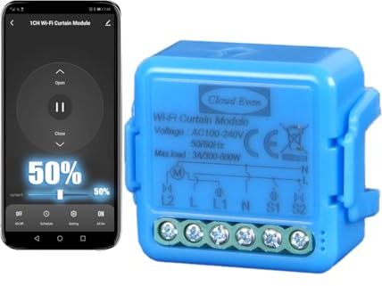 Cloud Even WiFi-Schalter, Sprachsteuerung mit Alexa und Google Home, Steuermodul für elektrische Rollläden, Smart Life App-Steuerung, Timer Switch für Jalousien und Vorhänge (1)