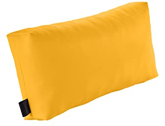 pader medi.tech Massagekopfkissen mit Schaumstoff-Flocken, 45x20x9cm, Therapiekissen, Lagerungskissen für die Physiotherapie mit Kunstlederbezug | abwaschbar, bequem | 06 Safran