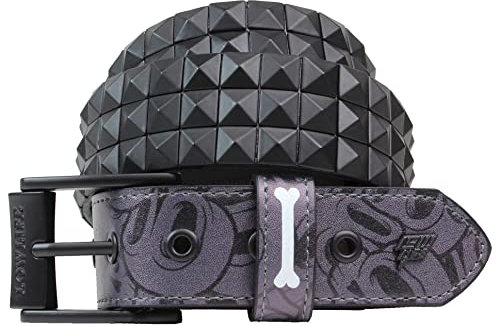 Lowlife x Christopher Luke Skull veganer Gürtel, Schwarz , 30/34 Taille (M)