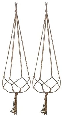 PAITOK 2 Pack Hanging Planters Baskets, hanging plant pots Macrame Plant Hanger Set hanging pots for plants outdoor indoor Balcony Decoration Ceiling Garden(105cm *2)