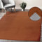 payé Teppich Wohnzimmer Hochflor - 120x170cm - Terracotta - Super Soft Kuschelweich Flauschig Modern Einfarbig Modern Weicher Schlafzimmerteppich