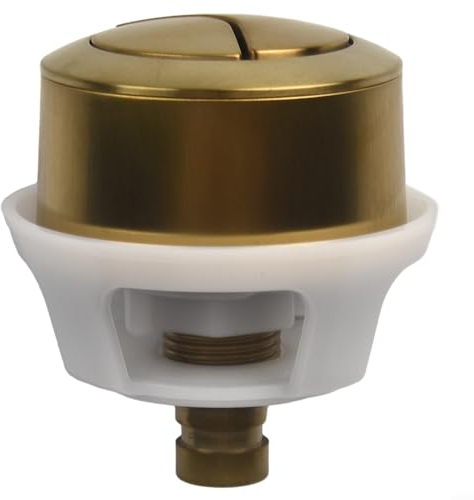 DAZZLEEX Toilet Button,Brushed Gold Finish Toilet Flush Button - Luxury Look - ABS Chrome Plating - Replacement for Concealed Cistern(Gold)