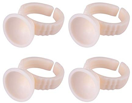 100 Stück Tattoo Ring Cups, Tattoo-Tinte Ring Cups aus Silikon Tattoo Pigmente Halter Container für Pigmenthalter Augenbrauen Tattoo Ring Cup (Silikon-Ringbecher – kleine Größe