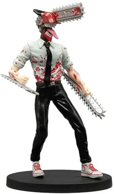 SMLHPARTY Chainsaw Man Birthday Cake Topper, 1pcs, Plastic, Neutral Color