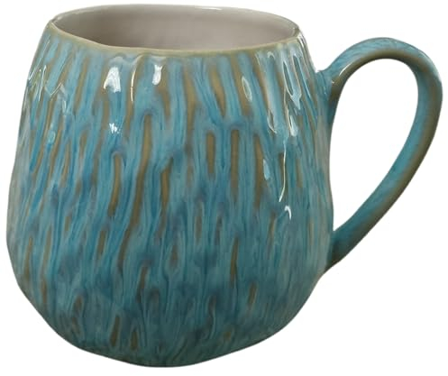 PintoCer - Taza con asa, Cerámica de Gres, Ideal para Café, Leche, Té y Chocolate, Apto para Lavavajillas y Microondas