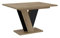 PROROOM FURNITURE - Nevi Table - Esstisch - mit V-Gestell - Säulentisch - Rechteckig - 120x90x75 cm - Ausziehbar auf 160 cm - Modern - für Esszimmer, Küche, Wohnzimmer, Salon - Schwarz & Holzoptik