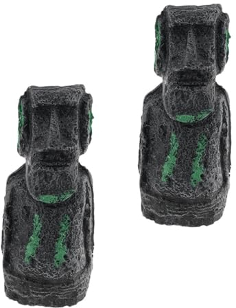 Yardwe 2pcs Aquarium Rocks Ornaments Cave Statues Resin Landscape Decor for Fish Tank Terrarium Decor Aquarium