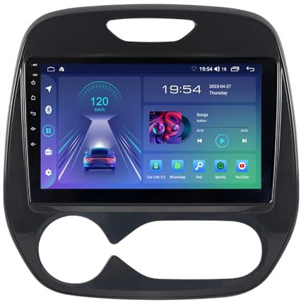 ACAVICA Autoradio Android 15 4+64GB – 9'' Touch Screen con Wireless Carplay, Android Auto, Bluetooth 5.4, WiFi 6, GPS Navigatore – Stereo per Renault Captur MK1 2013-2019 Auto Tablet