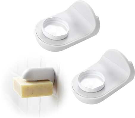 Fiyuer 2er Set Seifenhalter Magnet Weiß, Seifenhalter Ohne Bohren Seifenschale, Magnet Seifenhalter, Soap Holder in Küche und Bad, Platz Sparen