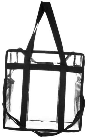 VALICLUD Borsa a Tracolla Trasparente per Dischi in Pvc Zip, Custodia Porta Vinili Versatile per Uso Quotidiano, Viaggi, Shopping e Uscite Donna