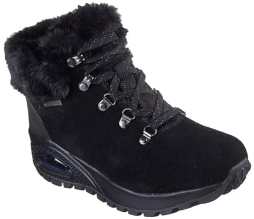 Skechers Women's Uno Rugged - Moonlight Ridge, Black, 9 Medium US