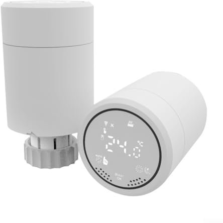 1PCS Smart Thermostatic Radiator Valve,For Tuya Programmable TRV Voice Control And App Integration With Low-power Alarm Function(A)