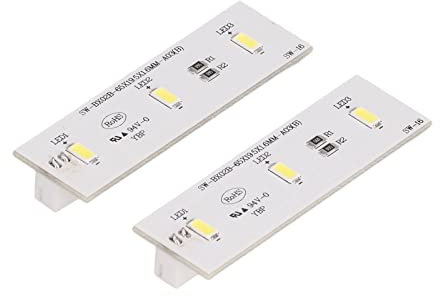 2Pcs Refrigerator LED Light Strip Bar Replacement - Freezer Light Strip Repair Parts, DC 12V, High Brightness