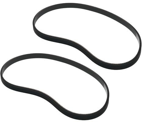 Briny River Lot de 2 courroies 4PJ470 en caoutchouc nervuré 4PJ470 pour tapis de course, masseur, tondeuse à gazon, tronçonneuse, compresseur d'air, 470 mm, noir