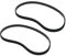 Briny River Lot de 2 courroies 4PJ470 en caoutchouc nervuré 4PJ470 pour tapis de course, masseur, tondeuse à gazon, tronçonneuse, compresseur d'air, 470 mm, noir