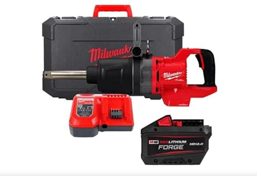 Milwaukee M18 FUEL ONE-KEY Boulonneuse 1″ à poignée D et nez long avec fixation O'Ring avec kit energy 12ah forge