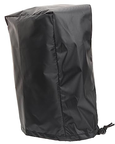 Elektrische Deichselstützenabdeckung aus Gewebe, Schwarz, Wasserfest | Wohnwagen Schutzhülle, Dual Drawstring Design, Rutschfester Sitz, Trockene Lagerung