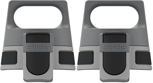 Sigg WMB ONE Top Anthracite Closure (One Size), Replacement Spare Part Drinking Bottle, One-Handed & Leak-Proof Closure Cap (Pack of 2)