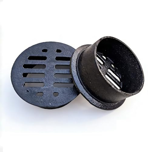 YCXLAXHH Grille D'évacuation en Fonte de 11 cm de Diamètre, Caniveau Exterieur, Convient aux Places et Jardins, Aussi Bien à L'intérieur Qu'à L'extérieur(16 cm/6 in)