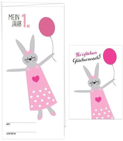 Babykalender Mein erstes Jahr für Mädchen, inkl. passender Glückwunschkarte: Alle wichtigen Ereignisse eines Babys auf einem Blick im ... Eine prima Geschenkidee zur Geburt!