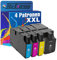 Tito-Express PlatinumSerie 4X Tinten-Patrone XXL mit Chip für Lexmark 200 XL 210 XL OfficeEdge Pro 4000 5500