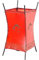 Simandra Orientalische Lampe Stehlampe marokkanische Hennalampe Lederlampe Tischleuchte Stehleuchte Orient Carree Gecko 30 cm Color Rot