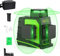 Livella Laser Autolivellante 3x360°, Huepar Verde 3D 12 Linee Livello Laser 60M con Modalità Impulso, Livelle Laser Dell'edificio Esterno, con Magnetic Bracket, Batteria al Litio e Custodia Rigida