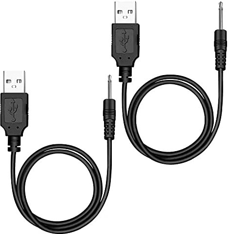Cable de carga DC para palo de masaje, cable de carga USB, 2,5 mm (2 unidades)