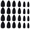 Minkissy 24pcs Short False Nails Stickers Women Nail Art Kiss Press Pieces Decorations