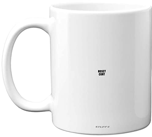 Nosey C**t Mug - Fun Sarcastic Gifts for Work Colleagues, Crude Rude Xmas Gift, Novelty Christmas Mug for Friends, Funny Secret Santa Gifts, 11oz Ceramic Dishwasher Microwave Safe Coffee Cup