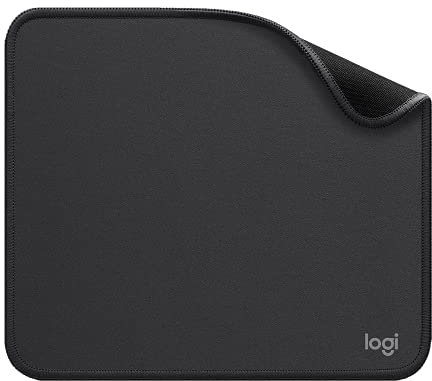 Logitech Mouse Pad - Studio Series, Computer Mouse Mat with Anti-Slip Rubber Base, Easy Gliding, Spill-Resistant Surface, Durable Materials, Portable, in a Fresh Modern Design, Graphite