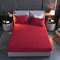 HAIBA Matratzenschoner Mikrofaser Unterbett Matratzenauflage - Warm - Kuschelig - Superweich- superweich - verfügbar in Verschiedenen Größen - hochwertige Verarbeitung - rot,180x220cm+25cm
