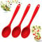 Mixing Spoons Set of 3, Silicone Spoons for Cooking, Serving Spoons Silicone, Cooking Spoons 10.6, Cooking Spoon Nonstick, Resistant to 250℃ (Red)