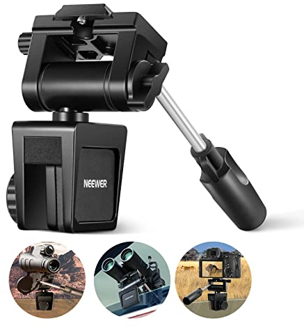 NEEWER Car Window Mount Holder for Spotting Scope with Pan Handle, Heavy Duty Suitable for SLR Camera and Telescope, 360° Pan and 120° Tilt for Observing Wildlife, Bird Watching & Scouting
