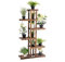KOMFOTTEU Scala per fiori a 6 ripiani, in legno, resistente alle intemperie, scaffale per fiori multistrato per balcone, giardino, terrazza, 75 x 25 x 140 cm