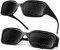ULTECHNOVO 2 Stück Gitterbrille Lochbrille, Lochbrille Augentrainer Lochbrille Anti-Ermüdungsbrille Schwarze Gitterbrille für Augenentspannungstraining