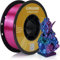 Kingroon Silk PLA Filament Triple Color PLA 3D Printer Filament, Dimensional Accuracy +/- 0.03mm, 1kg Spool(2.2lb), 1.75mm, Red Blue Green 3D Prionter Filament